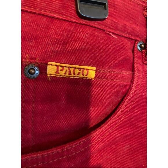 Paco men’s NOS 90s red limited edition hip-hop street wear jeans waist 34 inch - Picture 5 of 9